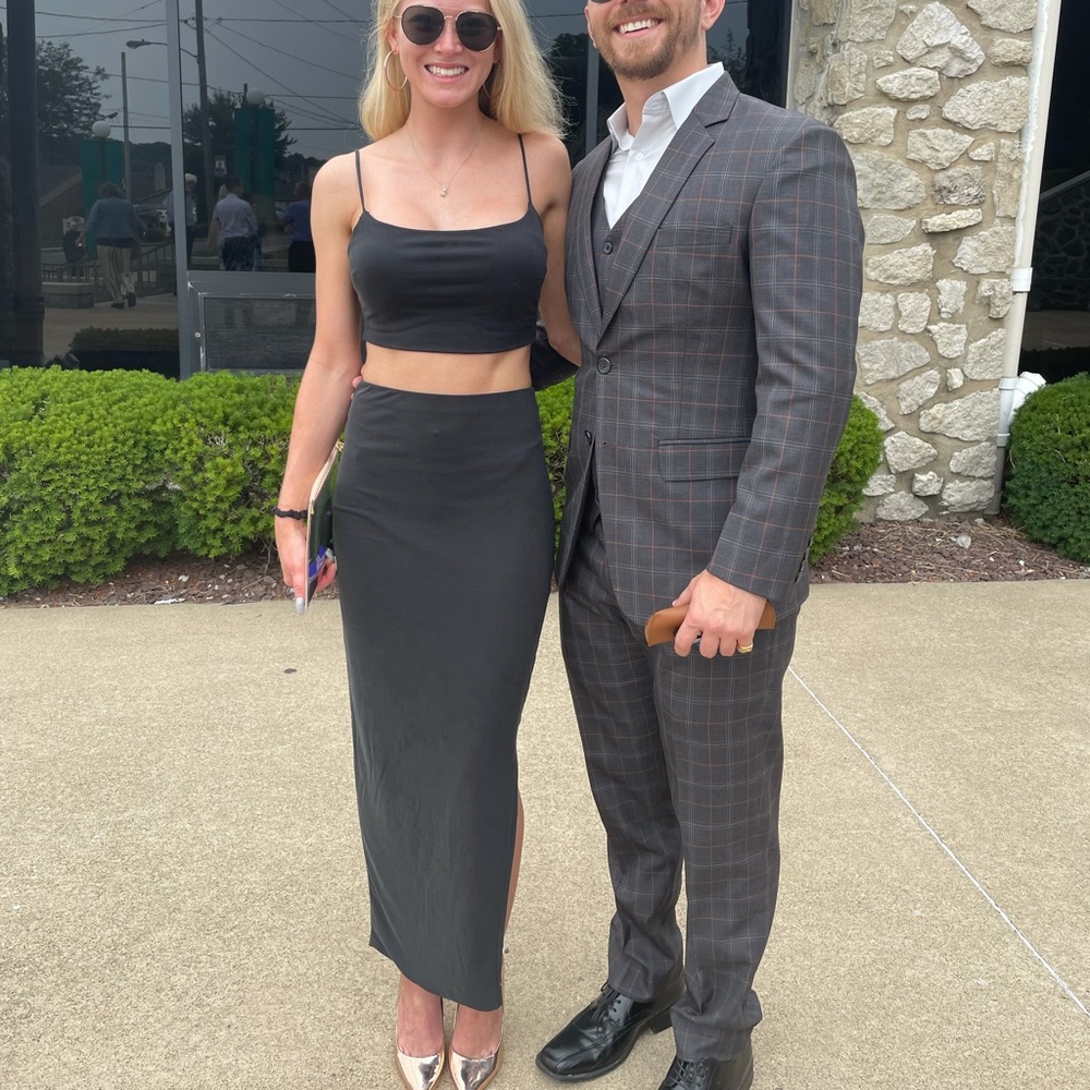 Charcoal two piece xs/small